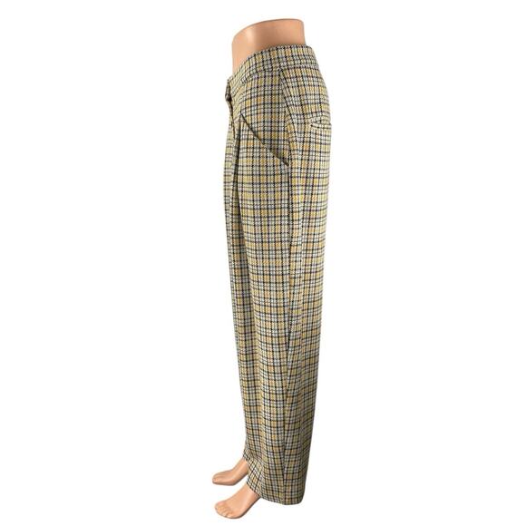 Free People Posey Plaid Women's Multicolor Barrell Tapered Trousers Pants Size L - Picture 3 of 6